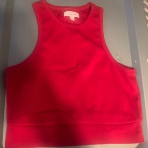 red comfy tank. wore it as pajama shirt two times